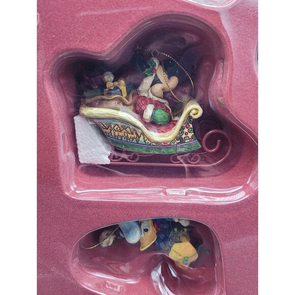 Jim Shore Disney Traditions Mickey Mouse Holiday Ornament Set NEW - Picture 7 of 9